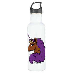 Purple Afro Unicorn 710 Ml Water Bottle