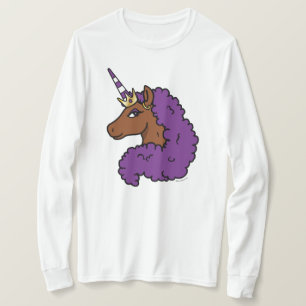 Purple Afro Unicorn T-Shirt