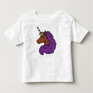 Purple Afro Unicorn Toddler T-Shirt