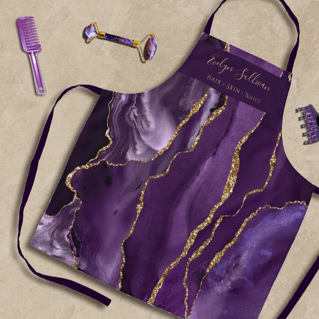 purple agate beauty professional apron (Creator Uploaded)