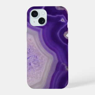 Purple Agate Geode Custom iPhone 15 Case