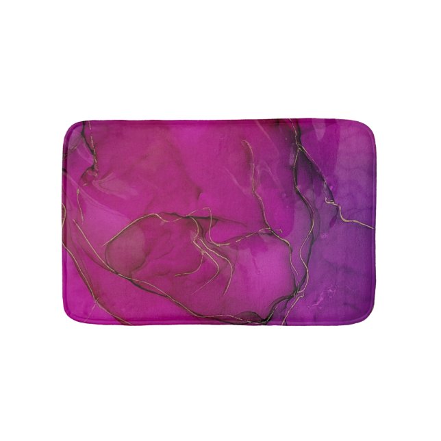 Purple alcohol ink bath mat (Front)