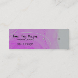Purple Alcohol Ink Jewellery Display Business Card
