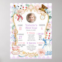 Purple Alice in ONEderland-1st Birthday Milestone