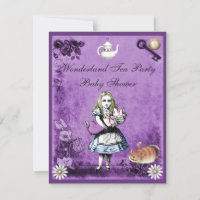 Purple Alice in Wonderland Tea Party Baby Shower