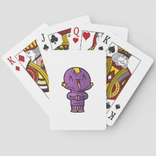 purple alien playing cards