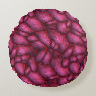 Purple alien stones abstract texture round cushion