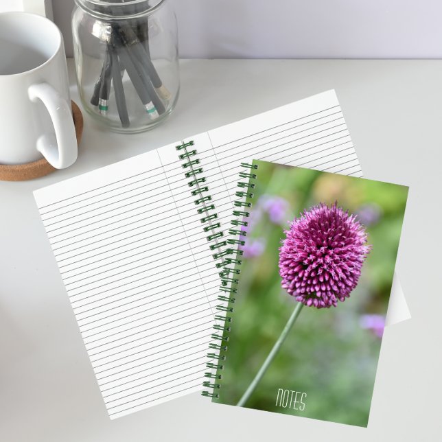 Purple Allium Flower Bloom Floral Notebook (In Situ)