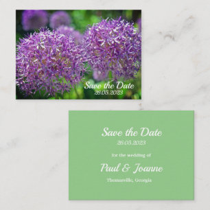 Purple Allium Flowers Botanical Garden Card