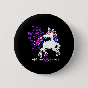 Purple Alzheimerheimer Awareness - End Heimers  6 Cm Round Badge