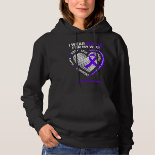 Purple Alzheimers Awareness Wife Men Women Husban Hoodie