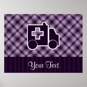 Purple Ambulance Poster
