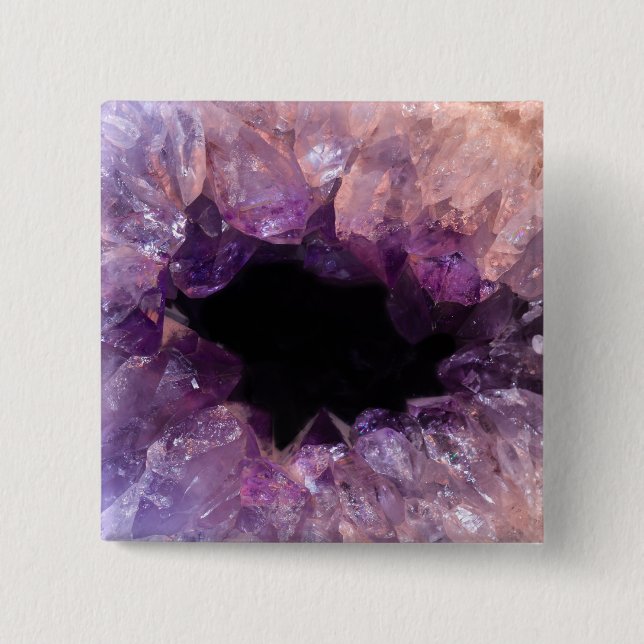 Purple Amethyst 15 Cm Square Badge (Front)