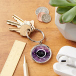 Purple amethyst add own logo professional keychain<br><div class="desc">Modern purple amethyst logo professional promotional keychain.
You can add your logo to personalise.</div>