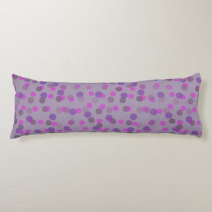 purple, amethyst and fuchsia dots body cushion