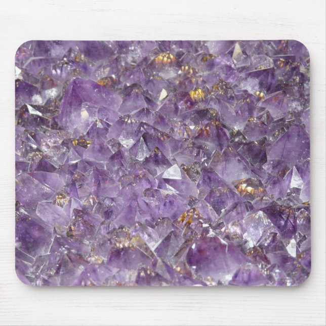 Purple amethyst crystal gem stone look mouse pad (Front)