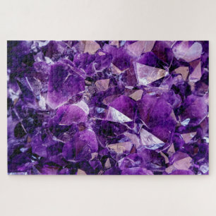 Purple Amethyst Crystal Gems Expert Jigsaw Puzzle 