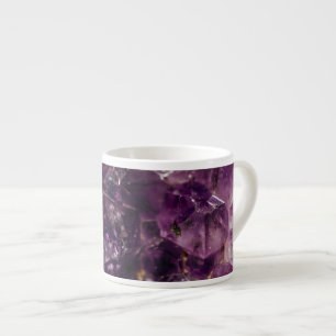 Purple Amethyst Crystal Quartz Energy Pattern Espresso Cup