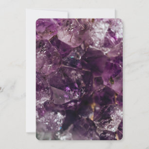 Purple Amethyst Crystal Quartz Energy Pattern Invitation
