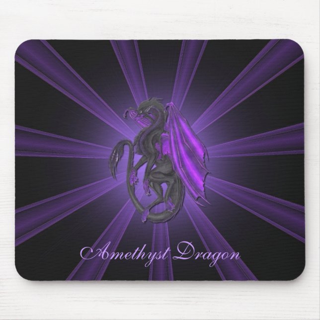 Purple Amethyst Dragon Mouse Pad (Front)