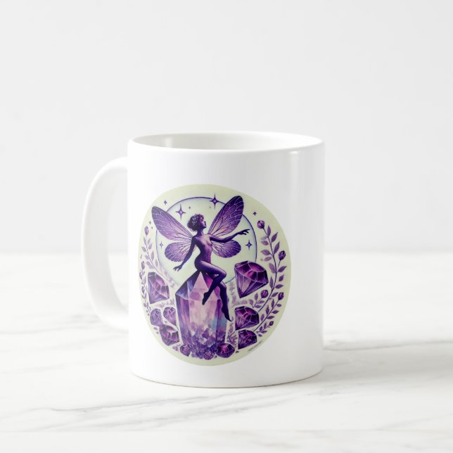 Purple Amethyst Fairy Fairies  Coffee Mug (Front Left)