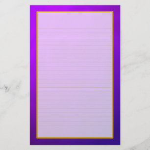 Purple Amethyst Fine Lined Stationery