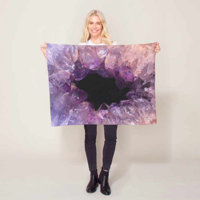 Purple Amethyst Fleece Blanket (In Situ)