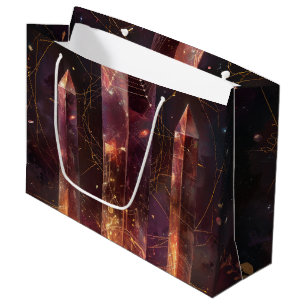 Purple Amethyst Galaxy Fantasy Pattern Large Gift Bag