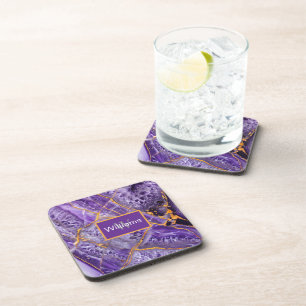 Purple Amethyst Pattern  Coaster