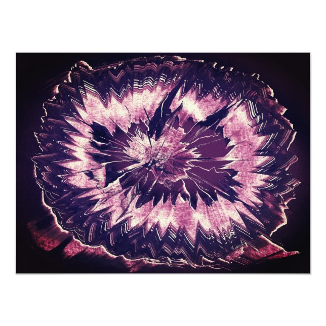 Purple Amethyst Quartz Crystal Photo Print (Front)