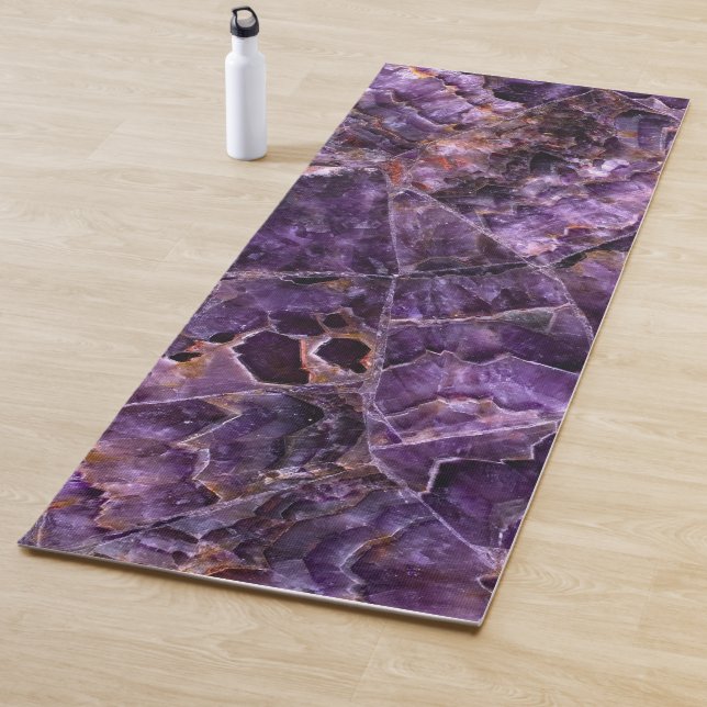 Purple Amethyst Stone Yoga Mat (In Situ)