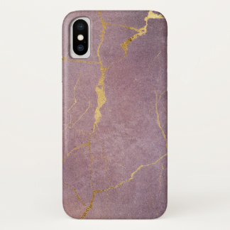 Purple Amethyst with Gold Marbl iPhone / iPad case
