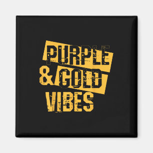 Purple & Gold Game Day Football Shirt School A Magnet
