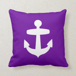 Purple Anchor Pillow