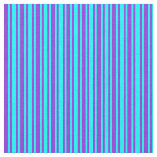 Purple and Aqua Coloured Lined/Striped Pattern Fabric