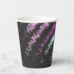 Purple and Aqua Reflections Paper Party Cups