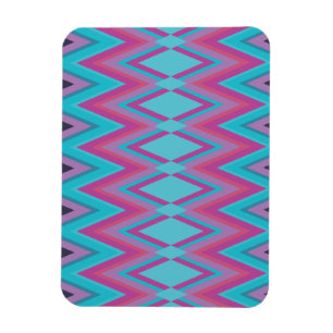 Purple and Aqua Tribal Magnet