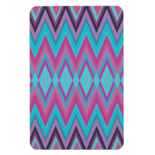 Purple and Aqua Tribal Magnet