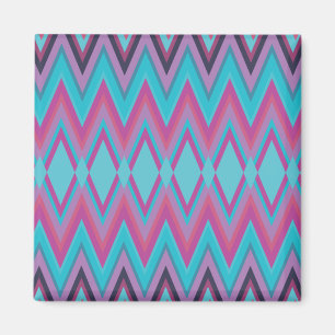 Purple and Aqua Tribal Magnet