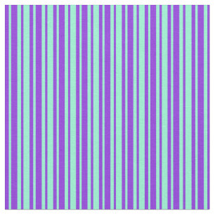 Purple and Aquamarine Striped Pattern Fabric