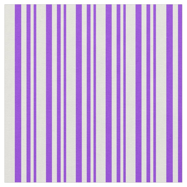 Purple and Beige Lines Pattern Fabric (Close Up)