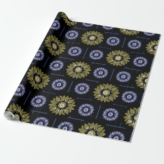 Purple and Beige Lotus Wrapping Paper