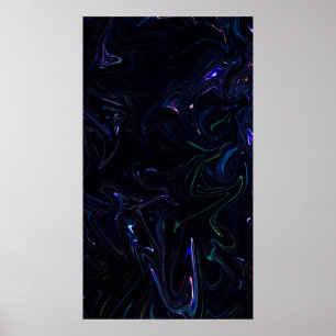 Purple and black abstract painting poster
