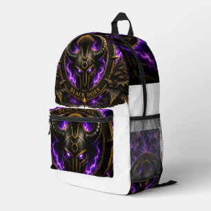 Purple and Black Black Horns Backpack – Fantasy De