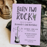 Purple and Black Born Two Rock Guitar 2nd Birthday
