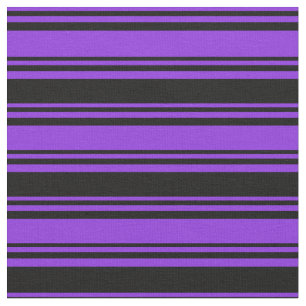 Purple and Black Coloured Lined/Striped Pattern Fabric