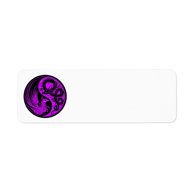 Purple and Black Dragon Phoenix Yin Yang (Front)