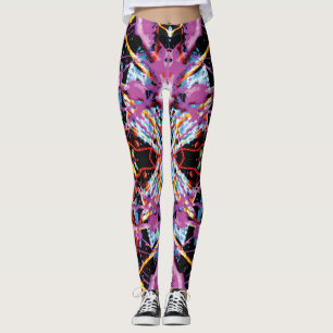 Purple and Black Ethereal Convulsion Splatter Leggings