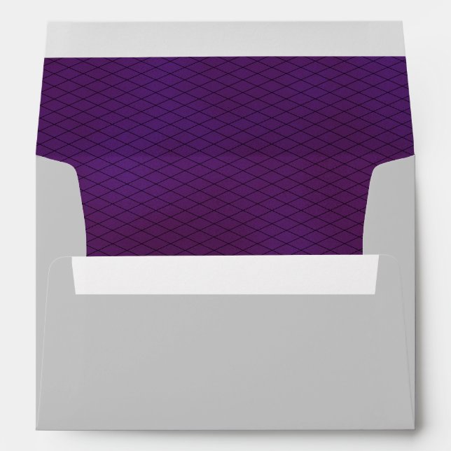 Purple and Black Fish Net and Silver Grey Envelope (Back (Bottom))