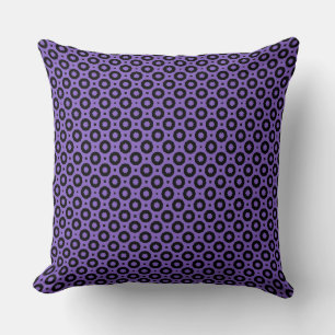Purple and Black Geo Cushion